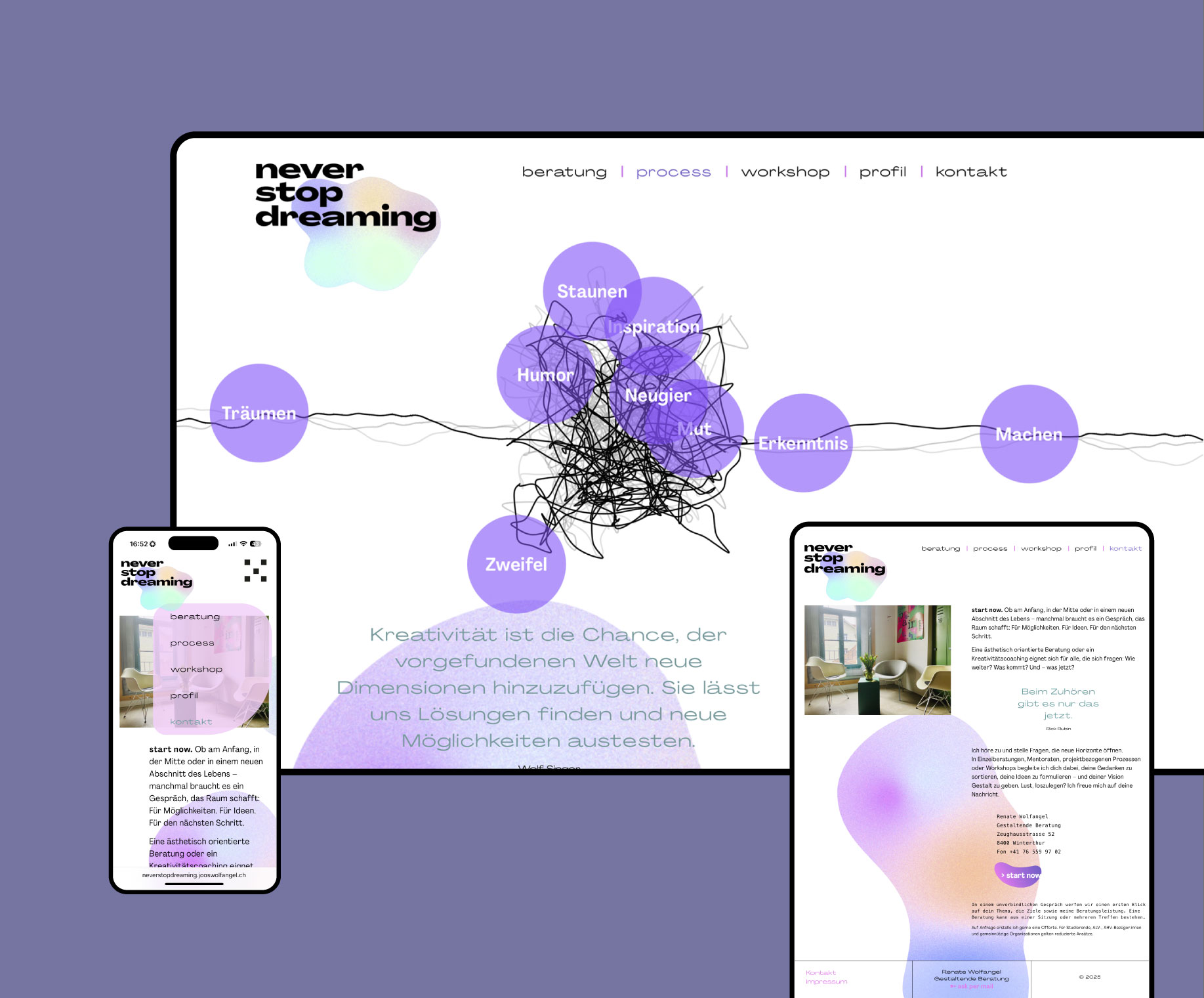 Never Stop Dreaming-Website